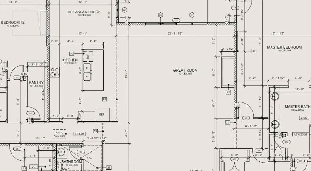 Modern Farmhouse Residence — 3,000 sq.ft. floor plan
